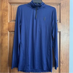 Spyder Active Quarter Zip Pullover Men’s Medium Navy Blue ProWeb New